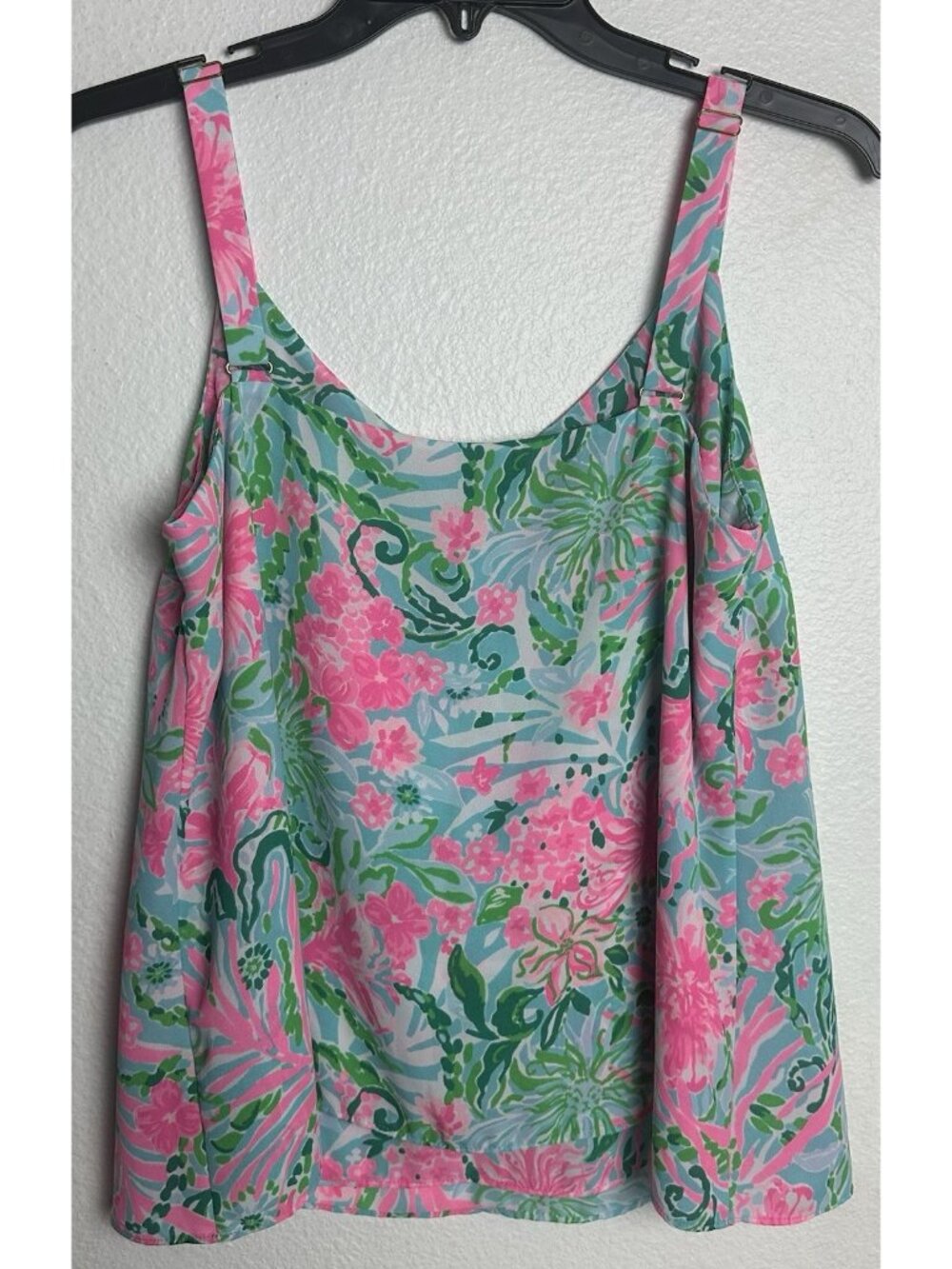 Lilly Pulitzer Nadia Cami Tank Top Blouse Shirt in Leaf It Wild Size M - Picture 3 of 11
